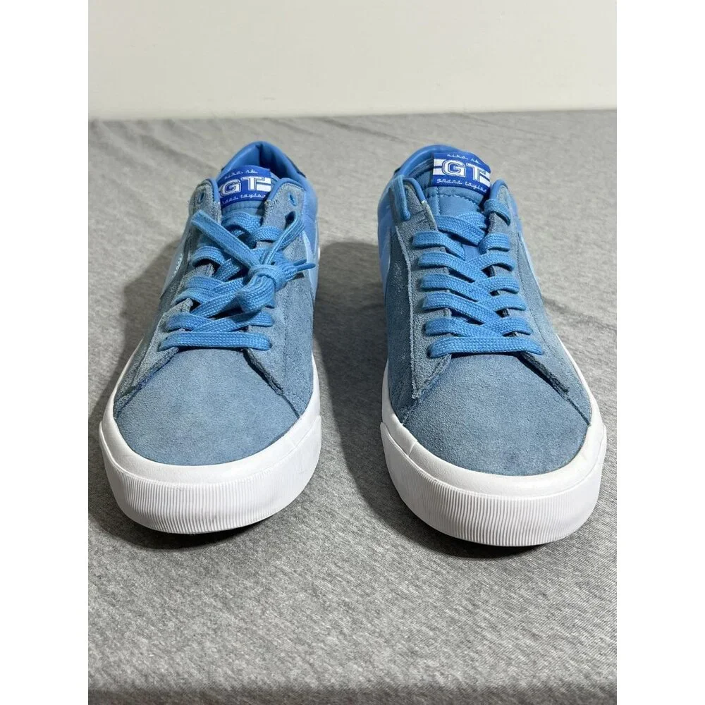 Nike SB Blazer Low‎ GT Shoes Mens Size 13 Blue Suede Grant Taylor DC7695-400